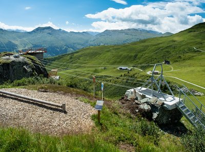 Rope bridge at the Schlossalm