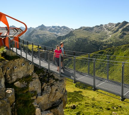 Aussicht vom Felsenweg am Stubnerkogel im Sommer