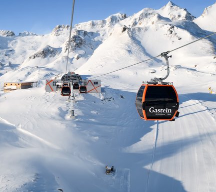 Die Gondel der Schlossalmbahn in Skigastein