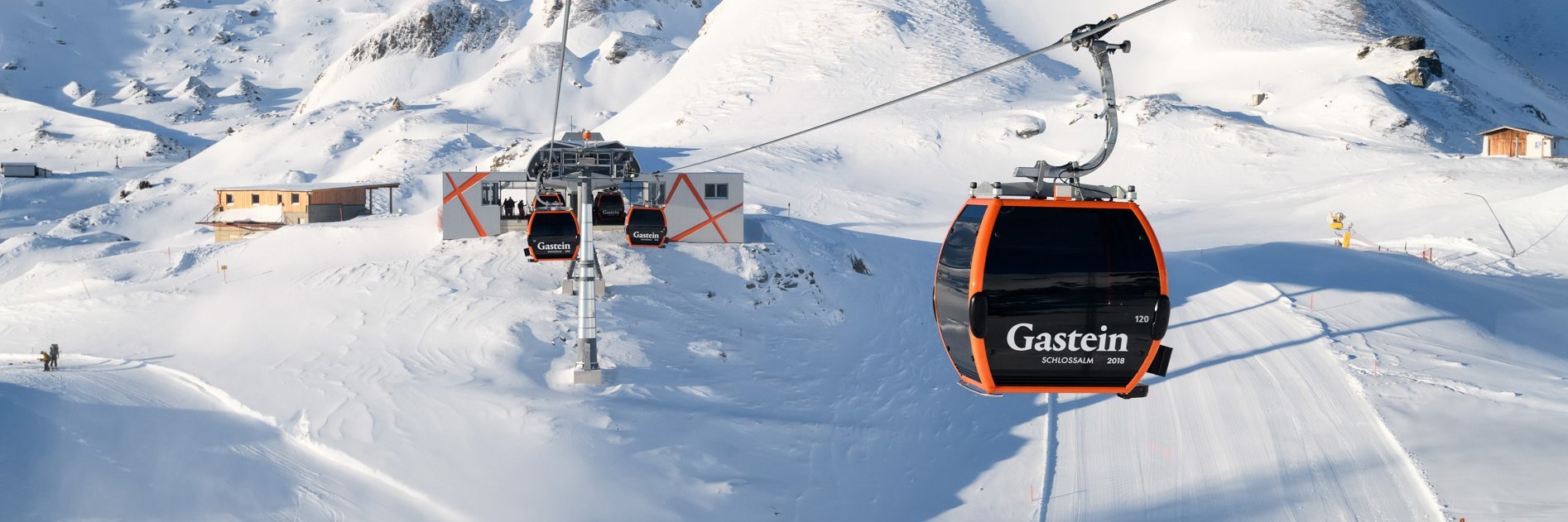 Die Gondel der Schlossalmbahn in Skigastein