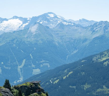 Panorama Aussicht von der Plattform Schlossalmblick