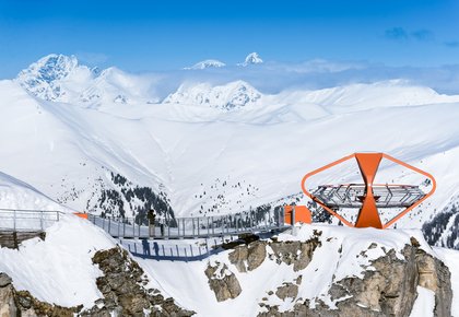 Brücke zum Aussichtspunkt am Felsenweg am Stubnerkogel