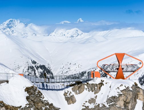 Brücke zum Aussichtspunkt am Felsenweg am Stubnerkogel