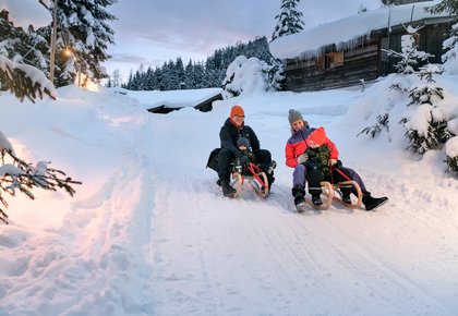 Rodelspaß mit der ganzen Familie in Skigastein