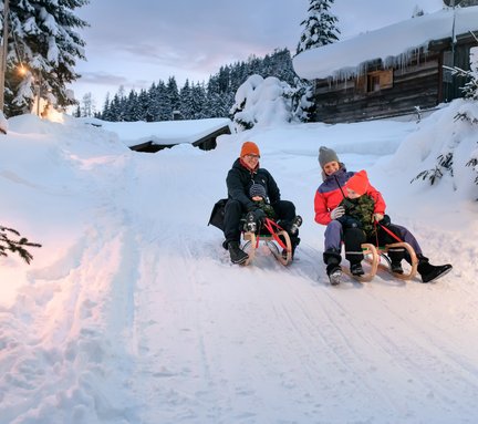 Rodelspaß mit der ganzen Familie in Skigastein